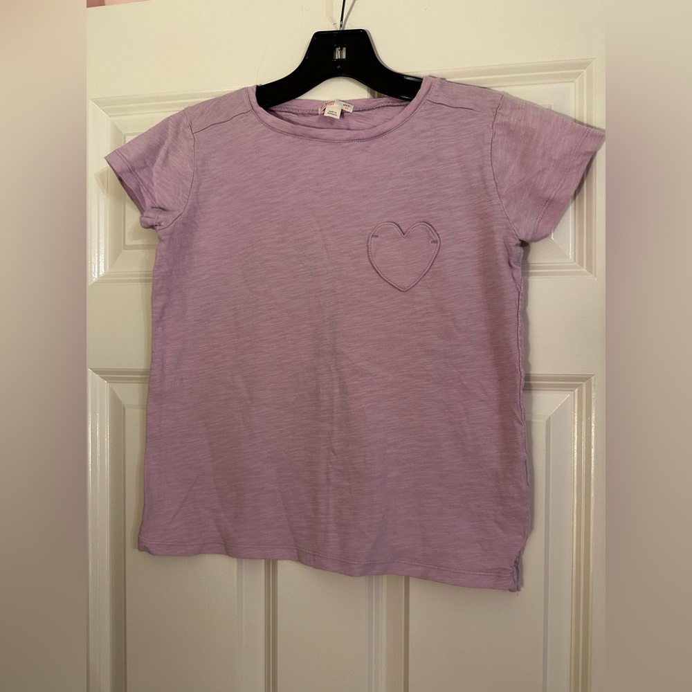 Girls Crewcuts short sleeve heart pocket